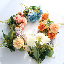 Artificial Flower Wedding Decoration Flower Interior Decoration Artificial Wisteria Ceiling Green Leaf Rattan Douban HANAFUJI Wholesale