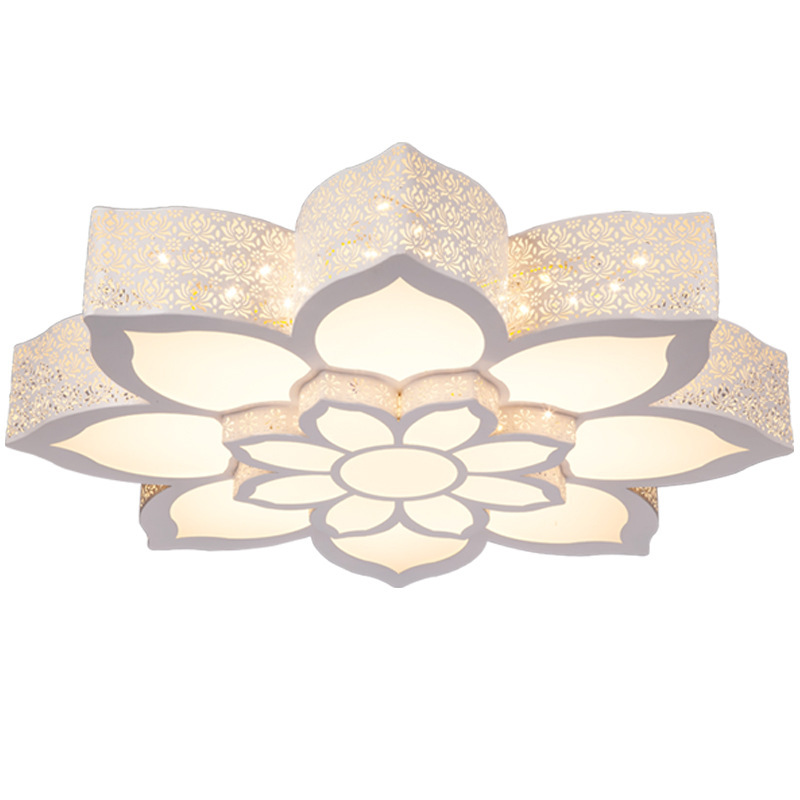 LED Ceiling Light Flower Atmosphere Room Simple and Warm Bedroom Light Personality Dimming Lamp Decoration