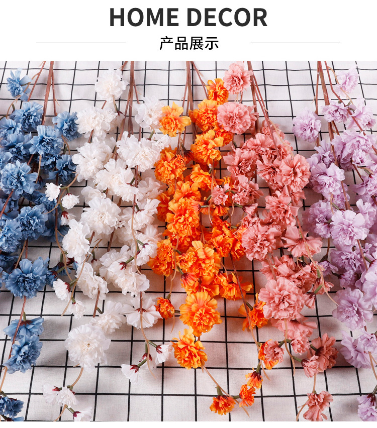 New Simulation Single Romantic Cherry Blossoms Wedding Wedding Hall Ceiling Fake Flower Studio Wedding Celebration Decoration Simulation Cherry Blossom