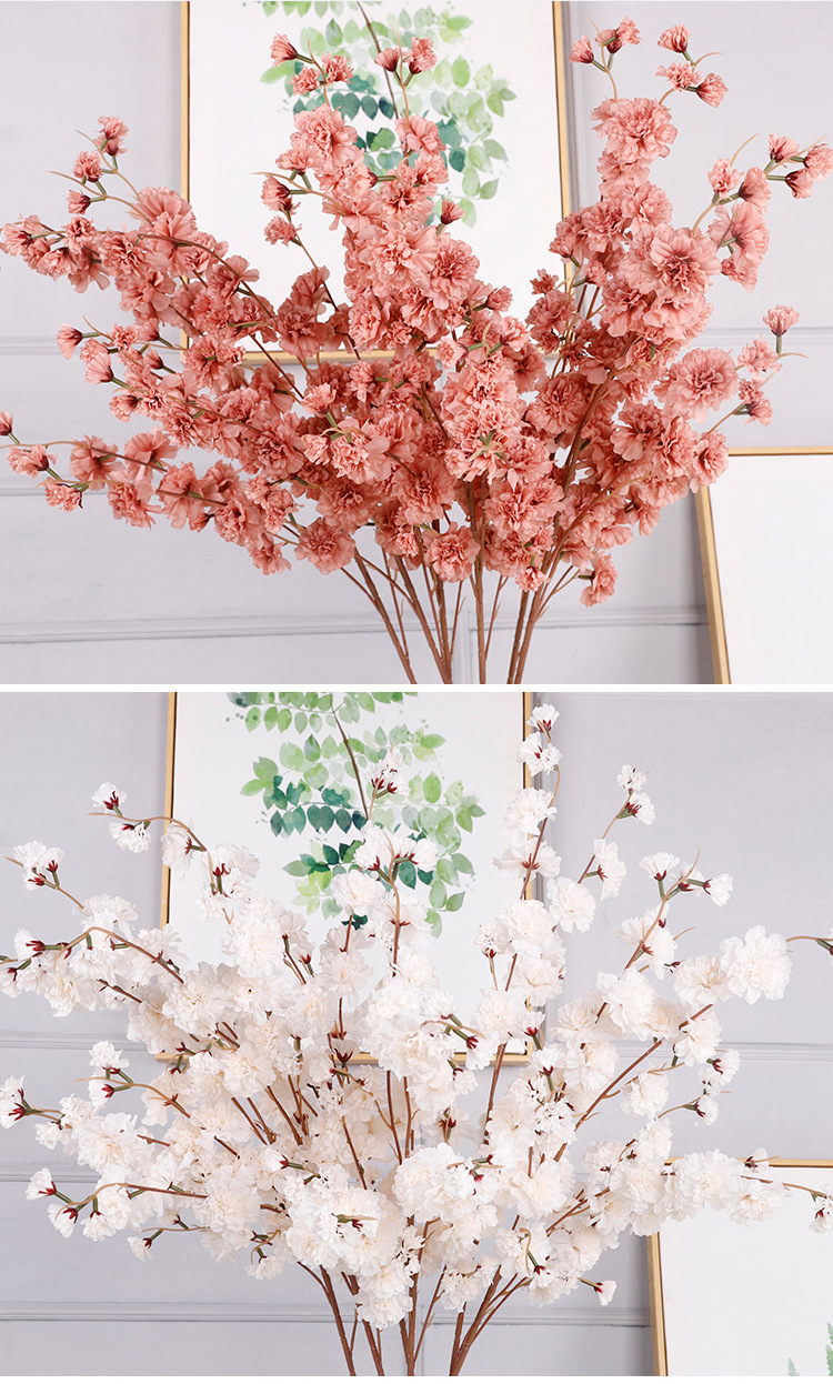 New Simulation Single Romantic Cherry Blossoms Wedding Wedding Hall Ceiling Fake Flower Studio Wedding Celebration Decoration Simulation Cherry Blossom