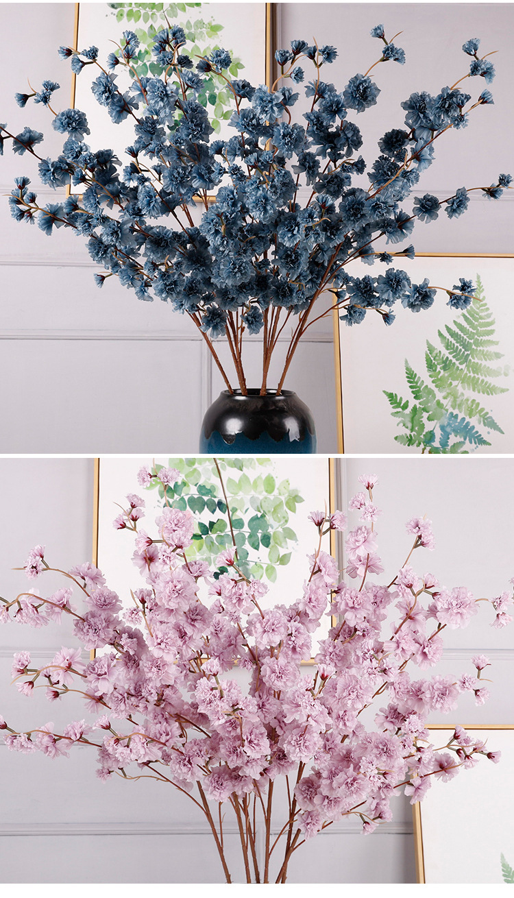 New Simulation Single Romantic Cherry Blossoms Wedding Wedding Hall Ceiling Fake Flower Studio Wedding Celebration Decoration Simulation Cherry Blossom
