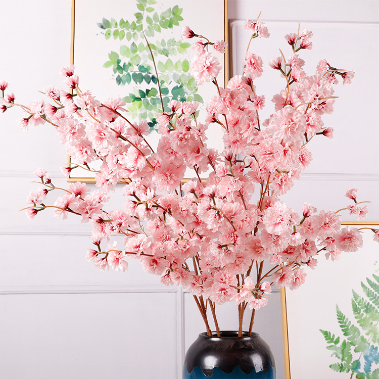 New Simulation Single Romantic Cherry Blossoms Wedding Wedding Hall Ceiling Fake Flower Studio Wedding Celebration Decoration Simulation Cherry Blossom