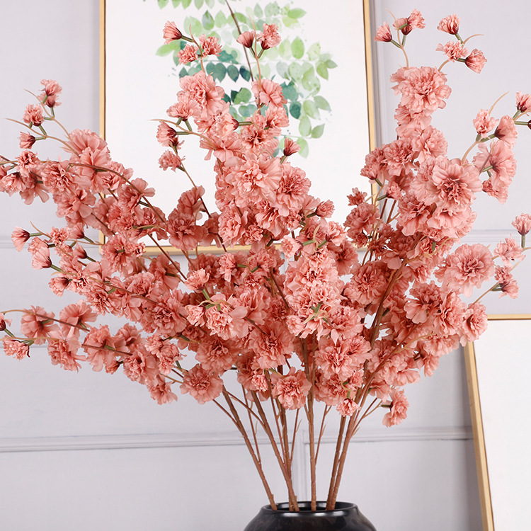 New Simulation Single Romantic Cherry Blossoms Wedding Wedding Hall Ceiling Fake Flower Studio Wedding Celebration Decoration Simulation Cherry Blossom