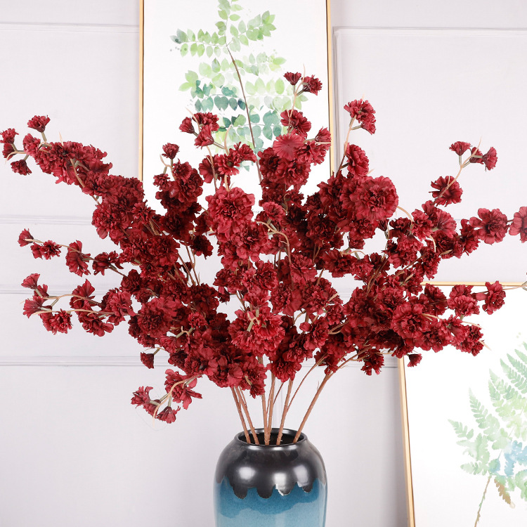 New Simulation Single Romantic Cherry Blossoms Wedding Wedding Hall Ceiling Fake Flower Studio Wedding Celebration Decoration Simulation Cherry Blossom