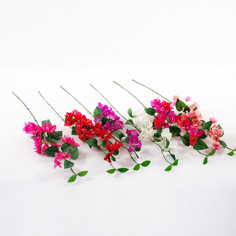 Simulation Bougainvillea Factory Wholesale Indoor Wall Decoration Wedding Arch Ceiling Engineering Hotel Floor Flower Arrangement Trees