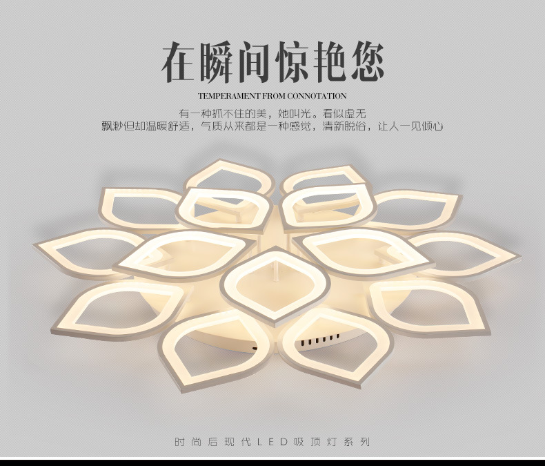 Cross-Border Led Petal Ceiling Lamp Living Room Simple Modern Creative Personality Art Master Bedroom Flower-Shaped Atmospheric Lamps Cross-Border Led Petal Ceiling Lamp Living Room Simple Modern Creative Personality Art Master Bedroom Flower-Shaped Atmospheric Lamps