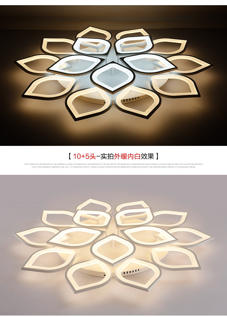 Cross-Border Led Petal Ceiling Lamp Living Room Simple Modern Creative Personality Art Master Bedroom Flower-Shaped Atmospheric Lamps Cross-Border Led Petal Ceiling Lamp Living Room Simple Modern Creative Personality Art Master Bedroom Flower-Shaped Atmospheric Lamps