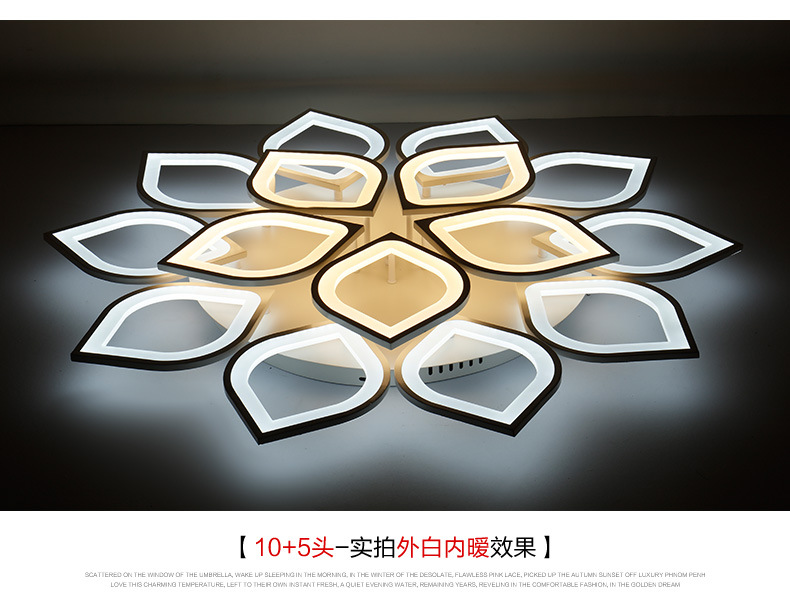 Cross-Border Led Petal Ceiling Lamp Living Room Simple Modern Creative Personality Art Master Bedroom Flower-Shaped Atmospheric Lamps Cross-Border Led Petal Ceiling Lamp Living Room Simple Modern Creative Personality Art Master Bedroom Flower-Shaped Atmospheric Lamps