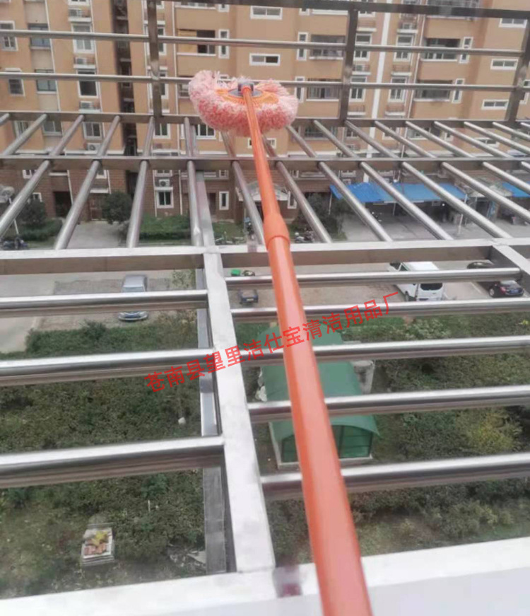 Jieshibao Stainless Steel Retractable Flat Mop Ceiling Dust Cleaning Brush Household Sunflower Mop