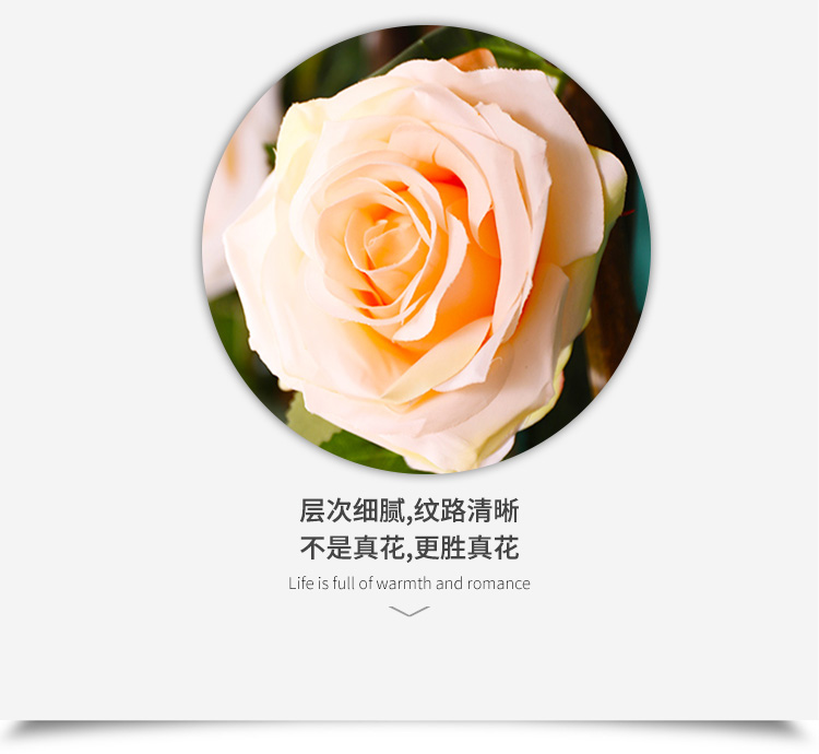Fake Flower Silk Flower Air Conditioning Ceiling Floral Decoration Rose Rattan Pink Background Wall Landscape Vine HANAFUJI Wall-Mounted Flower