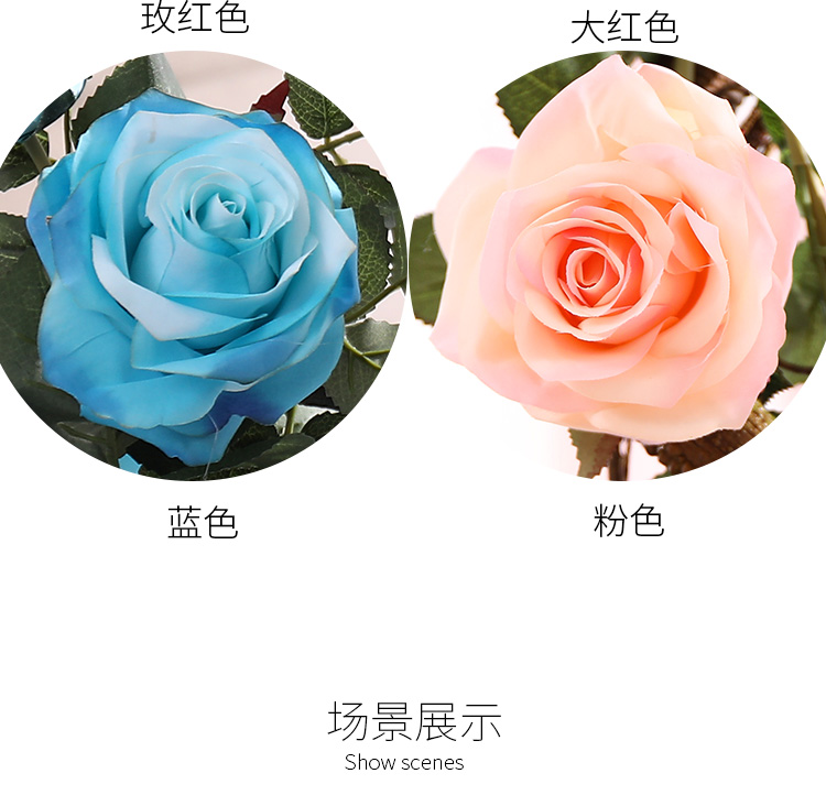 Fake Flower Silk Flower Air Conditioning Ceiling Floral Decoration Rose Rattan Pink Background Wall Landscape Vine HANAFUJI Wall-Mounted Flower