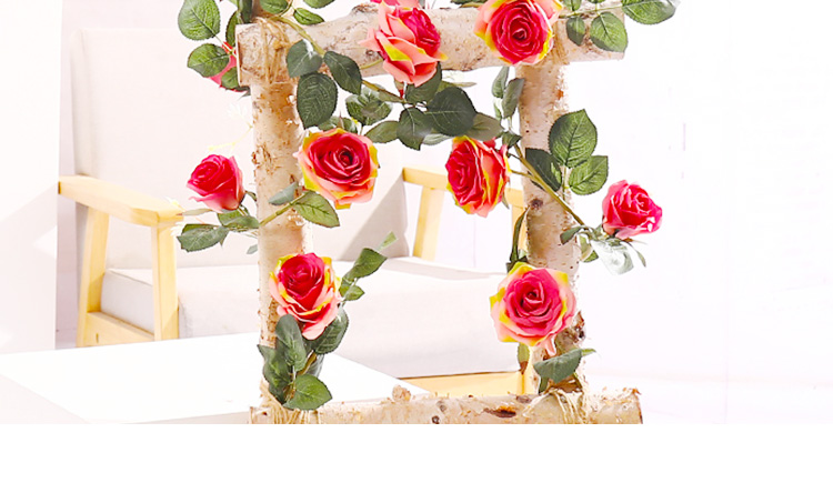 Fake Flower Silk Flower Air Conditioning Ceiling Floral Decoration Rose Rattan Pink Background Wall Landscape Vine HANAFUJI Wall-Mounted Flower