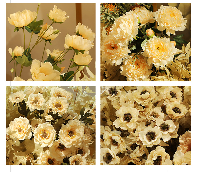 Champagne Wedding Simulation Flower Wedding Ceiling Arch Wedding Celebration Flower Wall Ornamental Flower Road Lead Flower Row Stage Fake Flower
