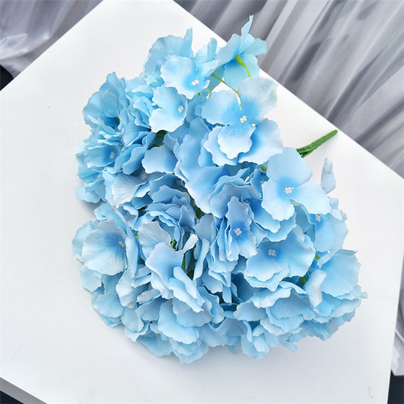 Simulation 5-Head Hydrangea Single Mallorca Raw Silk DIY Simulation Fake Flower Wedding Road Lead Flower Arrangement Ceiling Flower