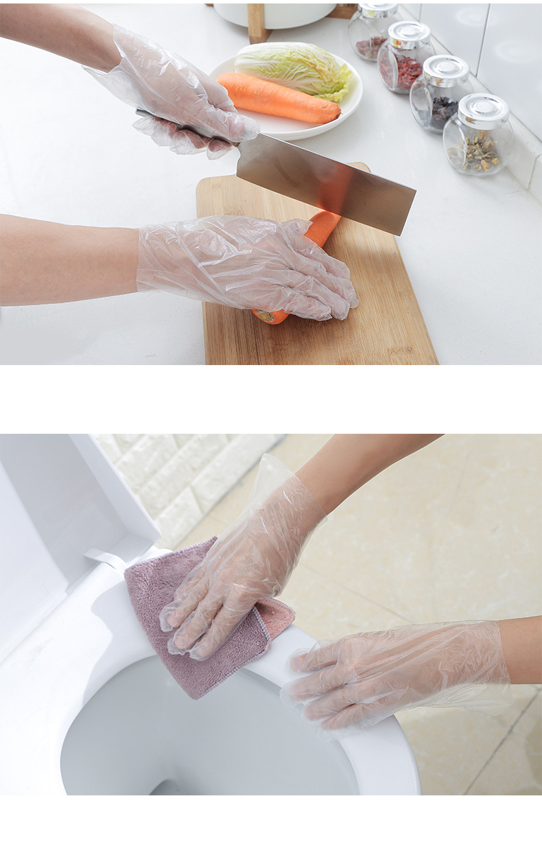 1003 Catering Food Grade Disposable Gloves 100 PCs Transparent Beauty Household Cleaning Gloves 1003 Catering Food Grade Disposable Gloves 100 PCs Transparent Beauty Household Cleaning Gloves