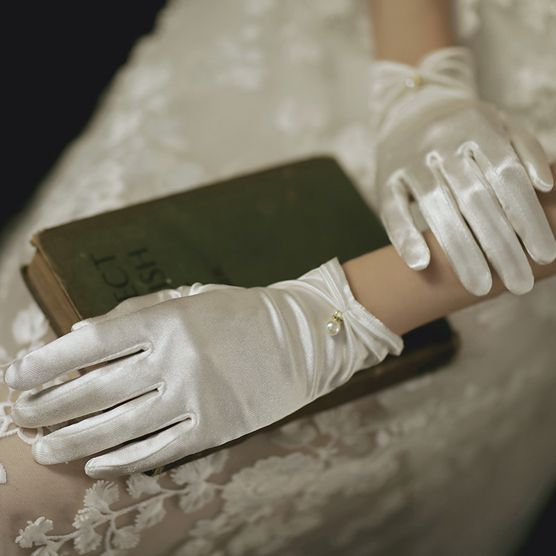 White Gloves Photo Studio Photography Wedding Satin Bow Gloves Bridal Gloves Wedding Gloves Women White Gloves Photo Studio Photography Wedding Satin Bow Gloves Bridal Gloves Wedding Gloves Women