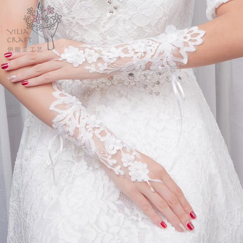 Han edition bride's gloves short and long wedding dress lace gloves white spring summer sun protection gloves. Han edition bride's gloves short and long wedding dress lace gloves white spring summer sun protection gloves.