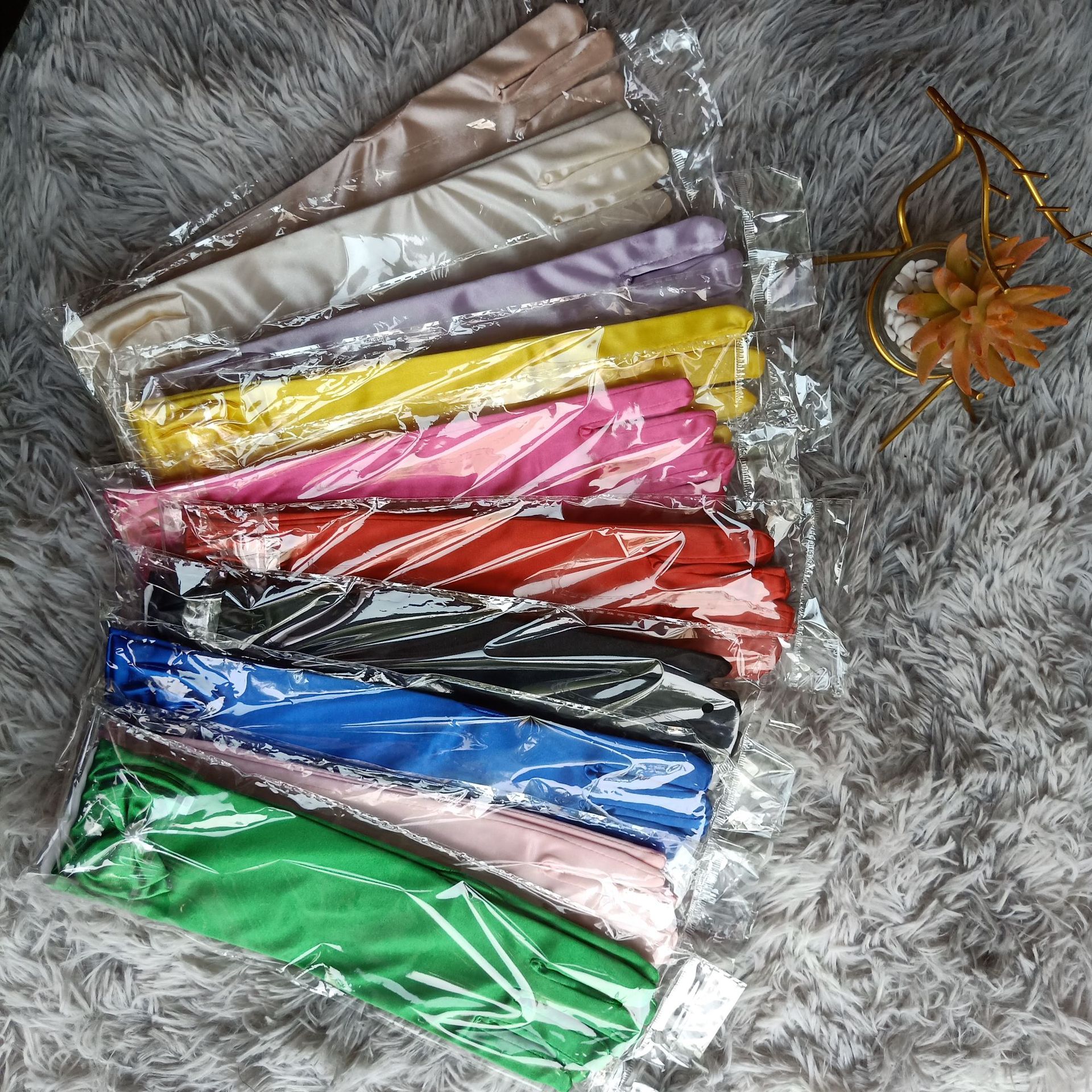 Princess Dress Accessories Children&#039;s Clothing Stage Performance Double Layer Bowknot Flower Girl Wedding Dress Photography Ice Snow Elsa Gloves