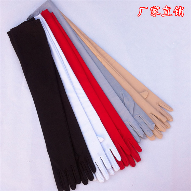 Women's Summer Wedding Etiquette Gloves Spandex High Elastic Color Mid-Length Sun Protection Driver Driving Gloves Factory Direct Sales Women's Summer Wedding Etiquette Gloves Spandex High Elastic Color Mid-Length Sun Protection Driver Driving Gloves Factory Direct Sales