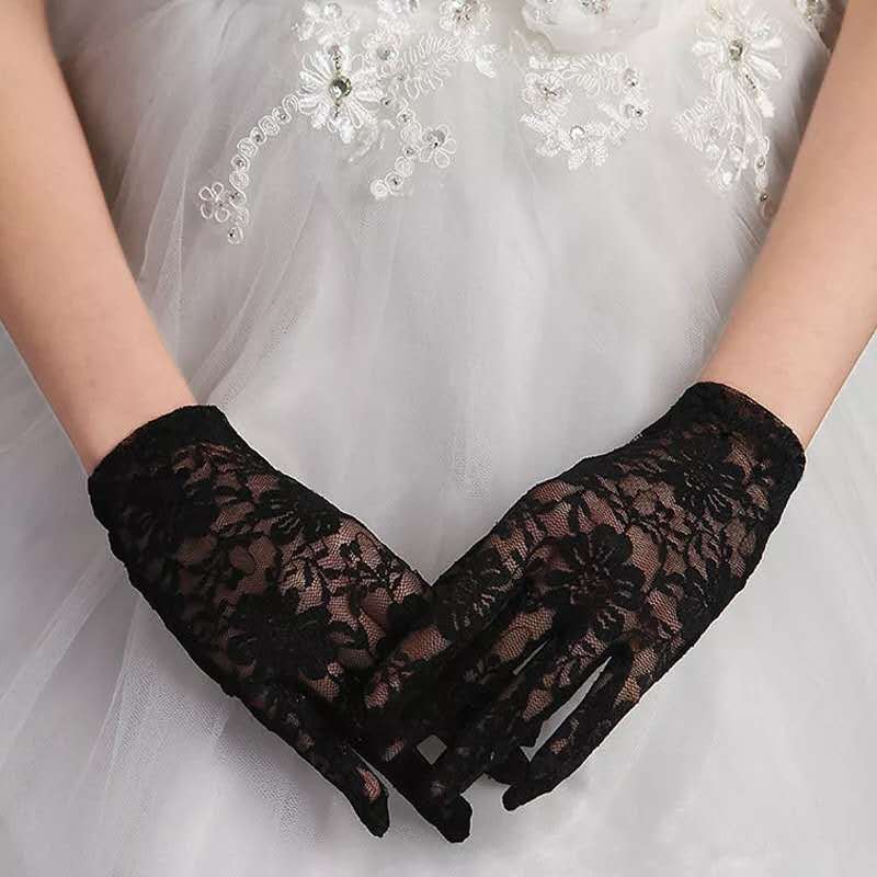 Factory Direct Sales Bridal Wedding Gift Gloves Sun Protection Full Finger Thin Gloves Summer Big Flower Factory Direct Sales Bridal Wedding Gift Gloves Sun Protection Full Finger Thin Gloves Summer Big Flower
