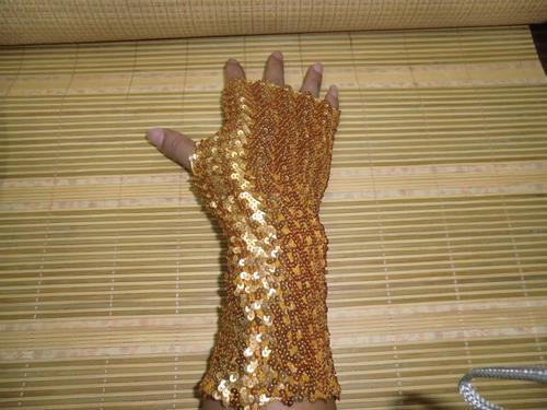 Sequin long sleeve gloves and handicraft gloves, wedding dresses Lace Gloves,