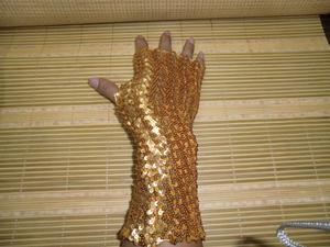 Sequin long sleeve gloves and handicraft gloves, wedding dresses Lace Gloves,