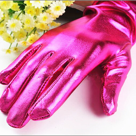 Patent-leather glue-coated long gloves for performance Dance wedding Dance fun gloves wholesale