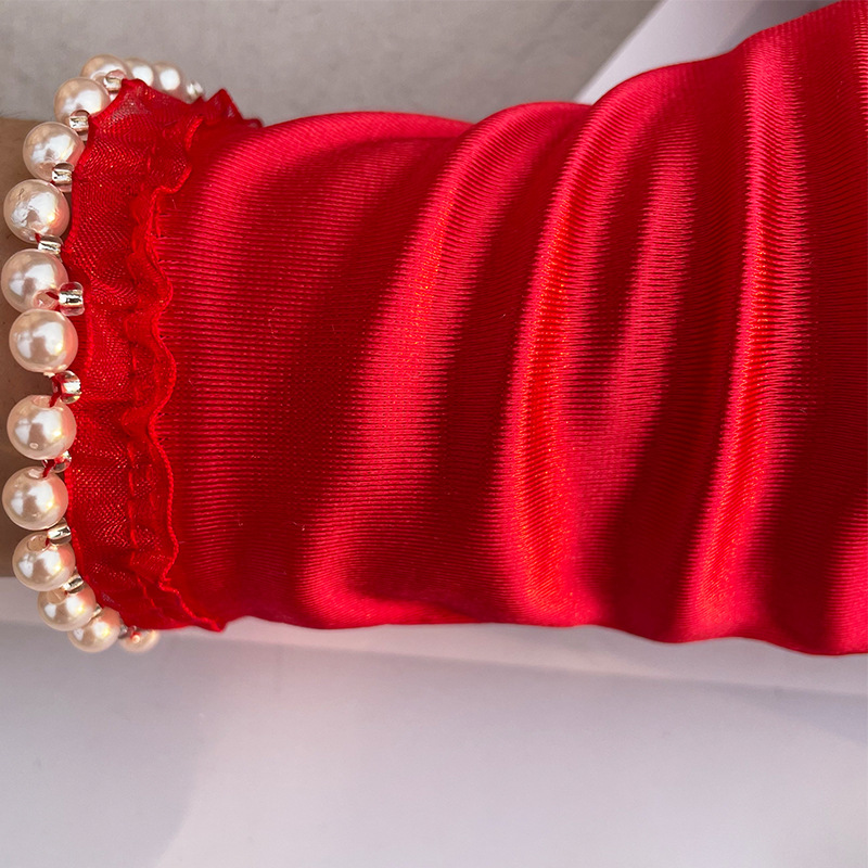 Factory Supply Wedding Decoration Real Estate Sales Etiquette Hotel Reception Jewelry Exhibition Elastic Satin Clothing Gloves