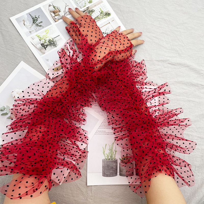 Long Wedding Gloves Horse Mane Mesh Long Dotted Foreign Trade Bridal Gloves Vintage Mesh Gloves Large Swing Long Wedding Gloves Horse Mane Mesh Long Dotted Foreign Trade Bridal Gloves Vintage Mesh Gloves Large Swing