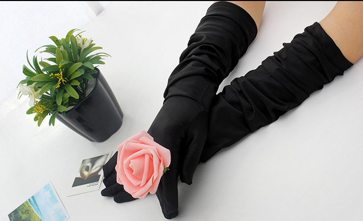 Wholesale spandex high-elastic long gloves accessorizing wedding dress gloves all year round are worn on a multitude of channels