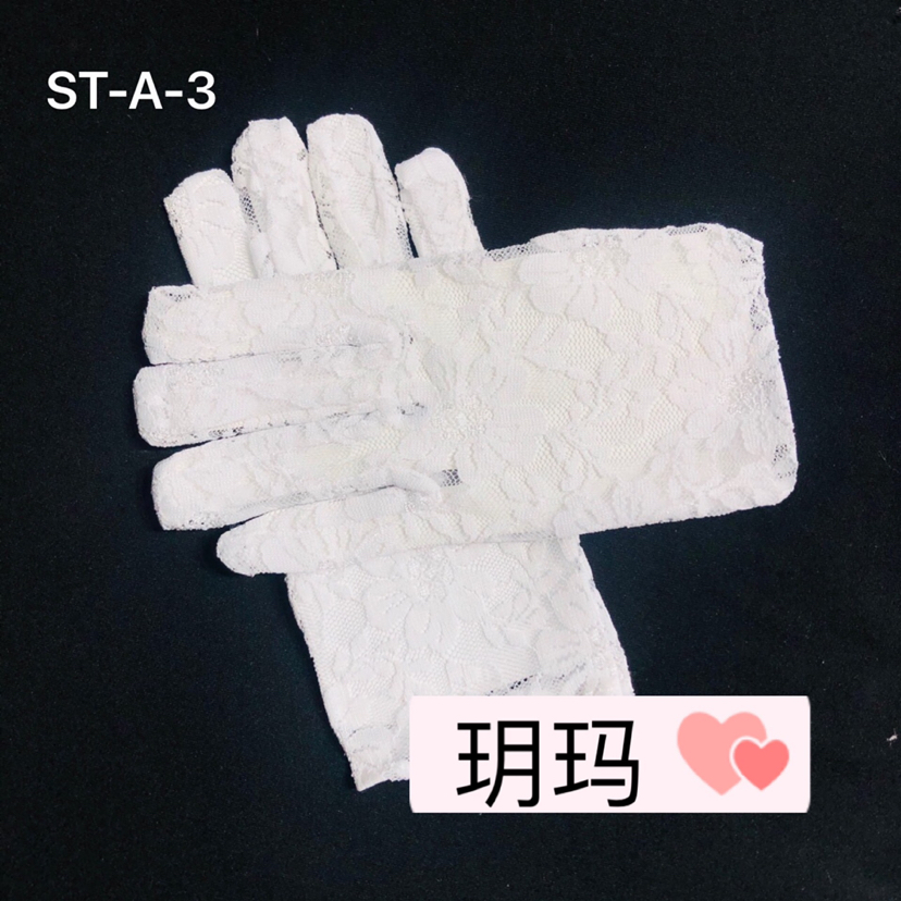 Children&#039;s wholesale matching spandex gloves butterfly wedding fireworks Children princess gloves