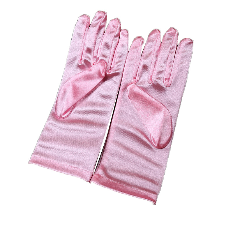 Factory Direct Supply Adult Short Clothing Accessories Gloves Elastic Bright Satin Fabric Wedding Etiquette Jewelry Gloves Factory Direct Supply Adult Short Clothing Accessories Gloves Elastic Bright Satin Fabric Wedding Etiquette Jewelry Gloves