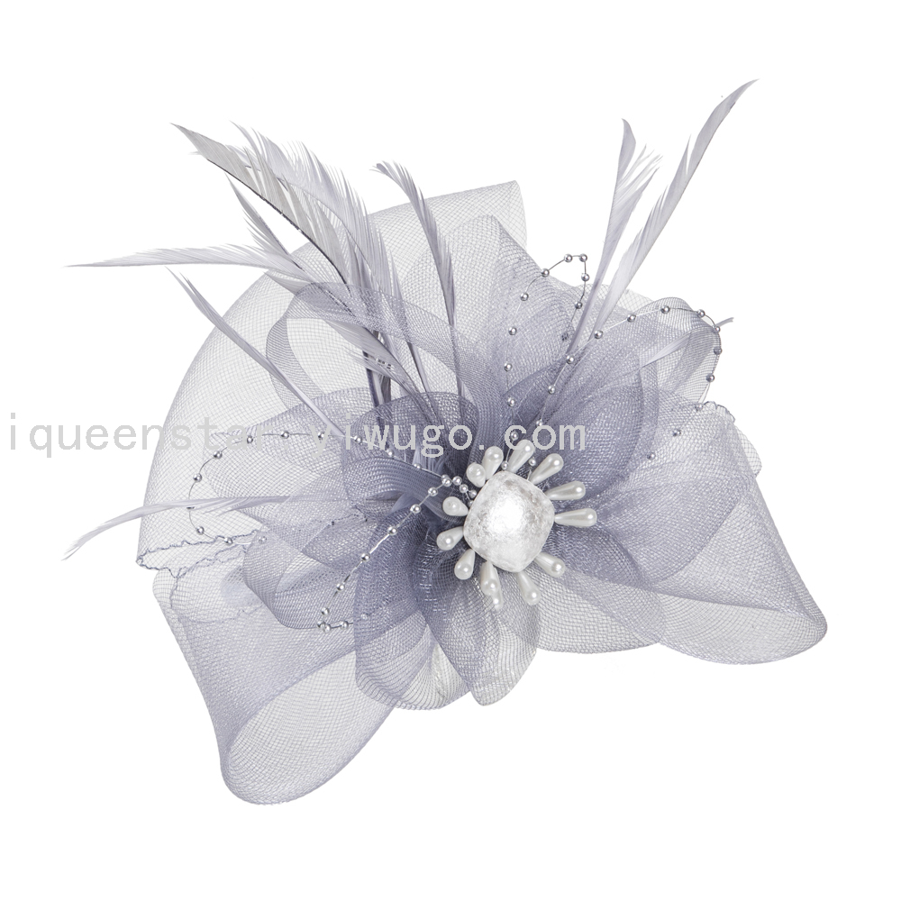 Dress Bridal Wedding Party Vintage Cambric Feather Women&#039;s Hair Accessories Headband Banquet Top Hat Headdress Flower Female with Pearl
