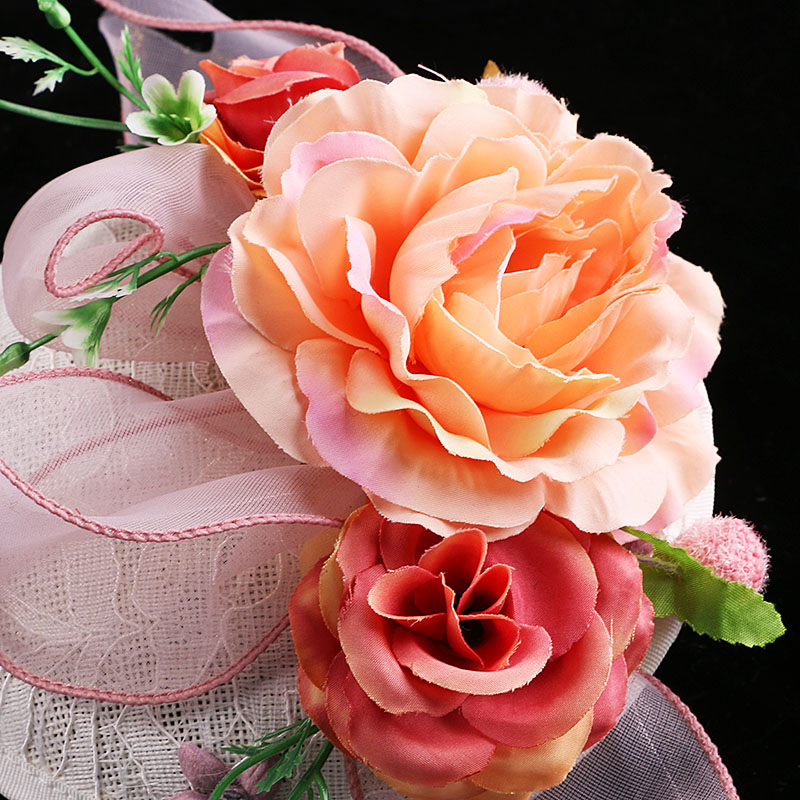 Korean bride retro lace yarn yarn hat headdress wedding photography cap decoration and sweet hat