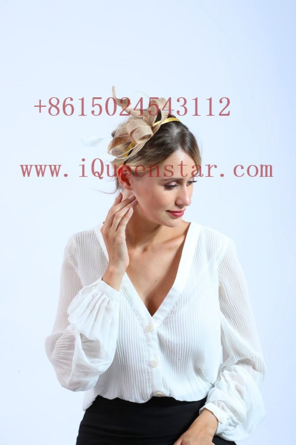 Ins amazon best selling Fascinator Horceracing hat Fashion Feather Net veil hat Hity Iqueenstar derbyhats wedding party 