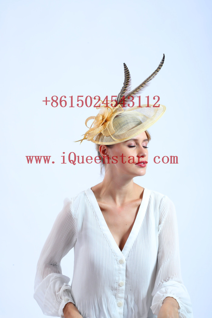 Fasinator Horceracing hat Fashion hat Feather hat Net veil hat ins hat derbyhats wedding party hat