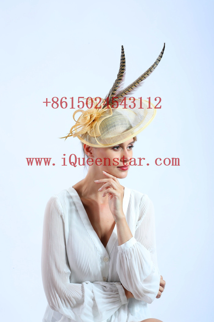 Fasinator Horceracing hat Fashion hat Feather hat Net veil hat ins hat derbyhats wedding party hat