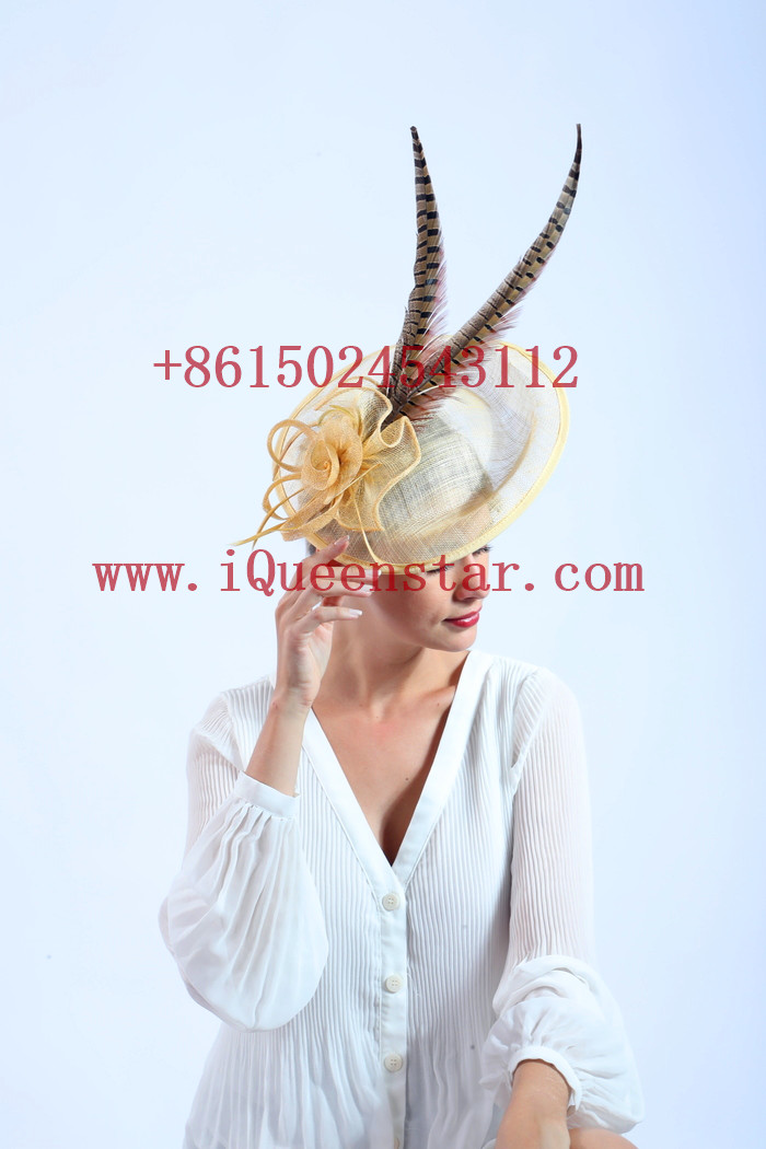 Fasinator Horceracing hat Fashion hat Feather hat Net veil hat ins hat derbyhats wedding party hat