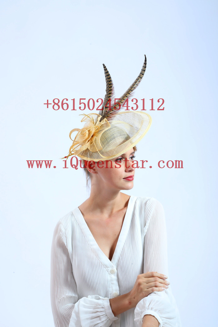 Fasinator Horceracing hat Fashion hat Feather hat Net veil hat ins hat derbyhats wedding party hat