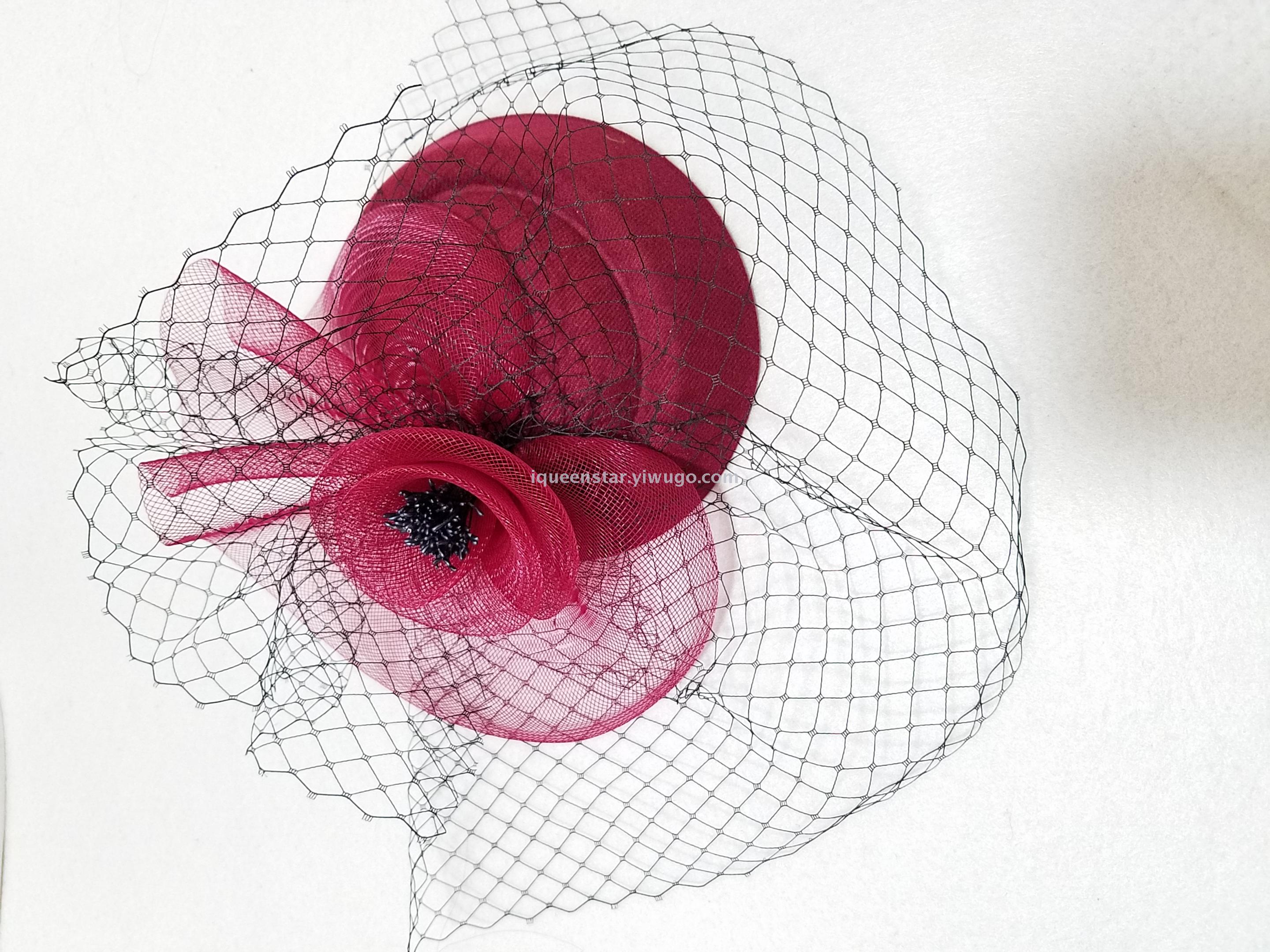 Fasinator Horceracing hat Fashion hat Feather hat Net veil hat Hity Iqueenstar ins hat derbyhats wedding party hat