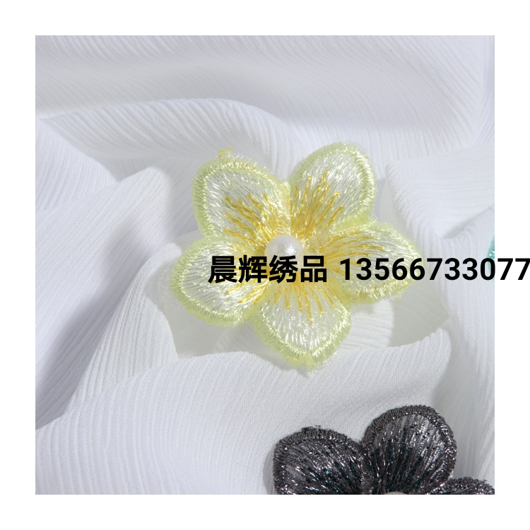 Pearl Embroidery Flower DIY Handmade Five Petal Flower Pearl Clips Hairpin Headdress Accessories Wedding Hat Accessories