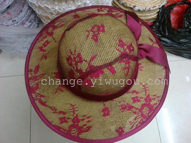 Straw Hat straw hat wedding Hat mesh hat of paper Ribbon Hat