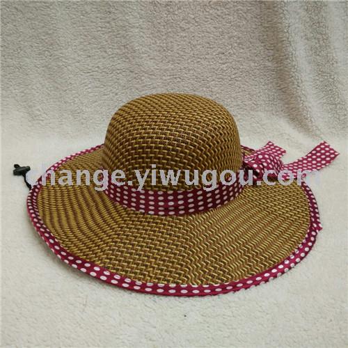 Straw Hat straw hat wedding Hat mesh hat of paper Ribbon Hat