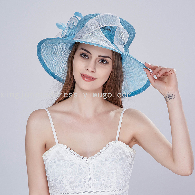 European and American Mesh Ribbon Top Hat Wedding Photography Art Photo Accessories Hat Personality Broad-Brimmed Hat Children