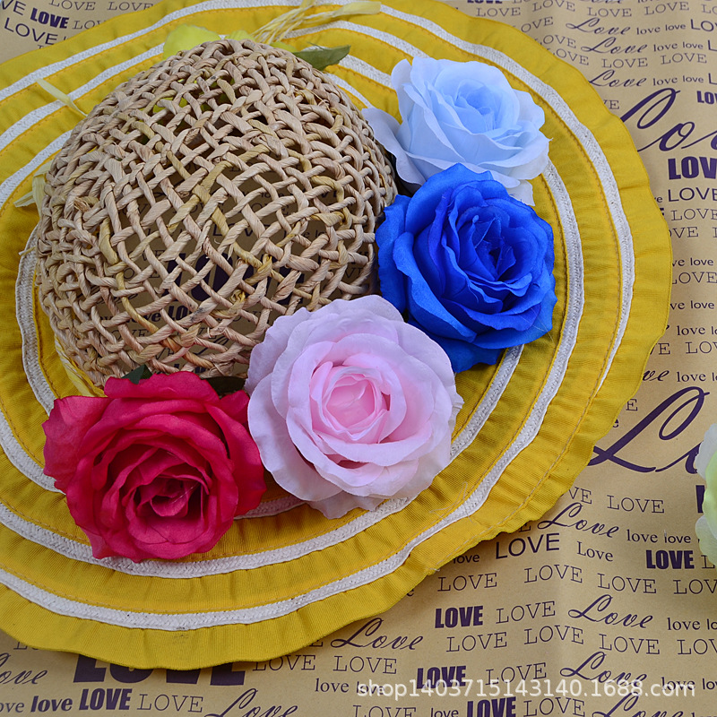Simulation Rose Perianth European DIY Clothing Hat Gift Box Garland Flower Wall Garden Wedding Flower Bouquet