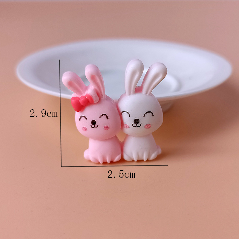 Plastic Resin Jewelry Accessories One Pair of Lovers Bunny Swan Phone Shell Stickers DIY Ingredients Wholesale Plastic Resin Jewelry Accessories One Pair of Lovers Bunny Swan Phone Shell Stickers DIY Ingredients Wholesale