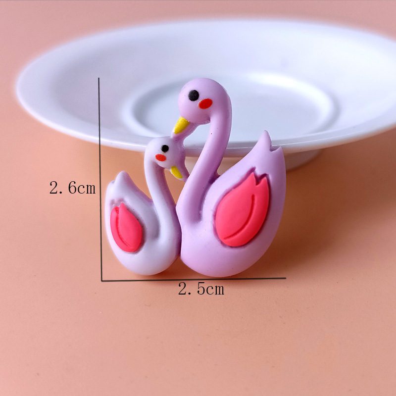 Plastic Resin Jewelry Accessories One Pair of Lovers Bunny Swan Phone Shell Stickers DIY Ingredients Wholesale Plastic Resin Jewelry Accessories One Pair of Lovers Bunny Swan Phone Shell Stickers DIY Ingredients Wholesale