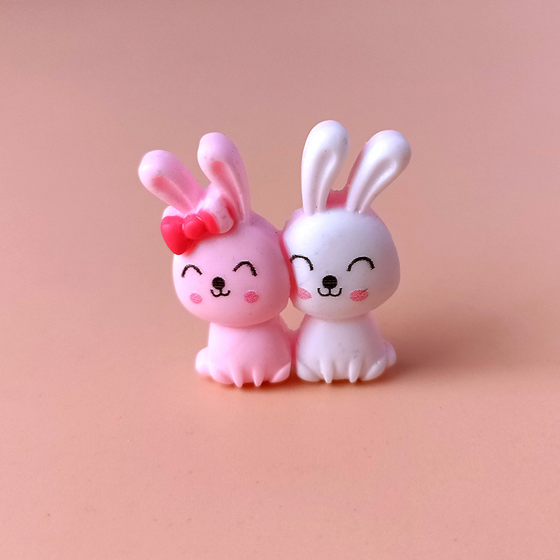 Plastic Resin Jewelry Accessories One Pair of Lovers Bunny Swan Phone Shell Stickers DIY Ingredients Wholesale Plastic Resin Jewelry Accessories One Pair of Lovers Bunny Swan Phone Shell Stickers DIY Ingredients Wholesale