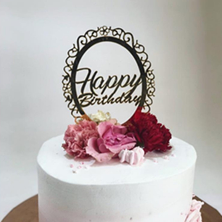 Baking Cake Topper Ins Style Black and White Swan Acrylic Cake Decorative Insertion Plug-in Party Dress up