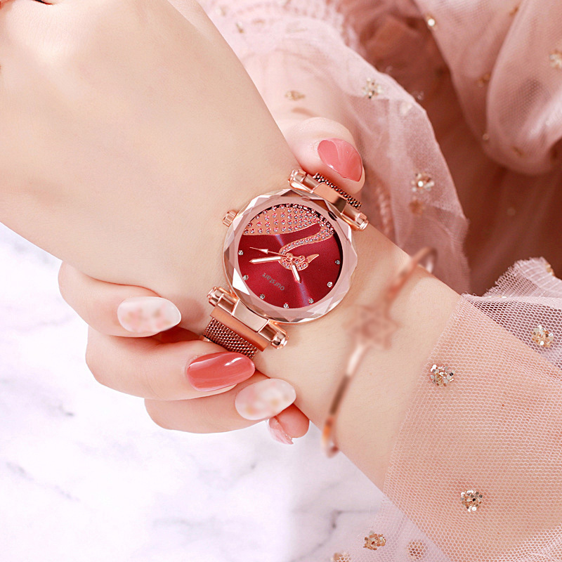New Diamond-Embedded Milan Strap Swan Watch Lazy Watch Magnetic Suction Magnet Women's Watch TikTok Hot New Diamond-Embedded Milan Strap Swan Watch Lazy Watch Magnetic Suction Magnet Women's Watch TikTok Hot